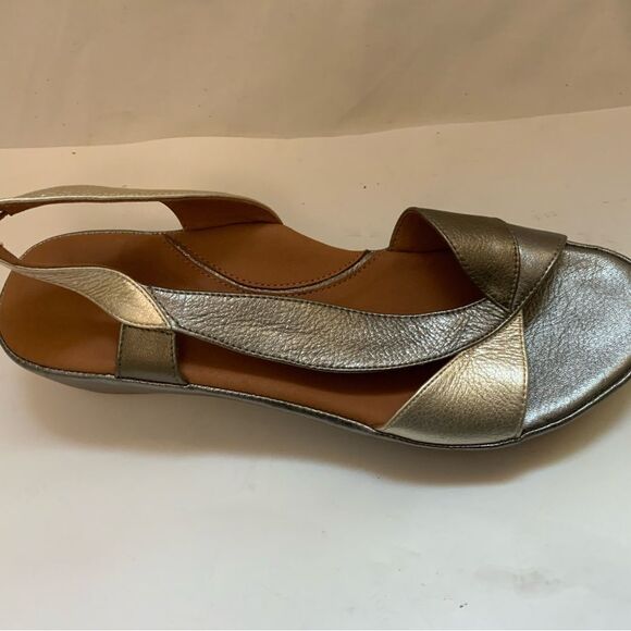New L'Amour Des Pieds Women's Crotono Low Wedge Slingback Sandal Bronze size 10 - Picture 1 of 12
